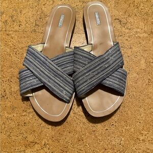 Women's Striped Slide Sandals